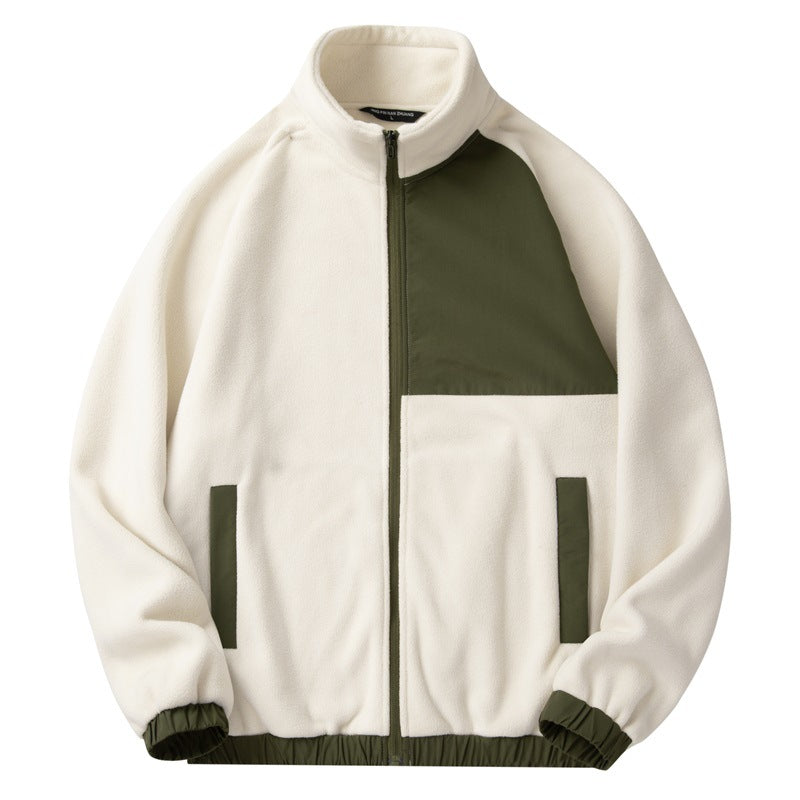 Polar Fleece Cardigan Style Winter Jacket