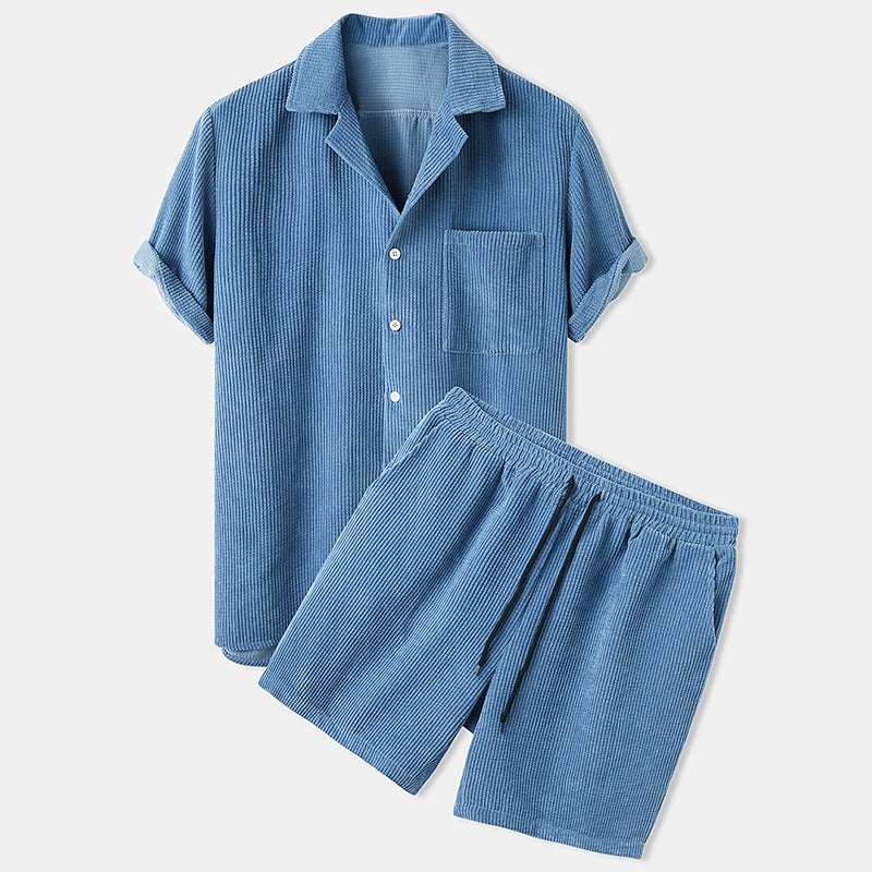 shirt_short_sleeve_corduroy_shirt_and_short_set_blue